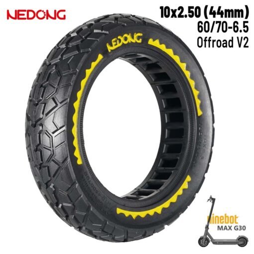 Rueda maciza amarilla 10x2,5-6,5 - Offroad (44MM)
