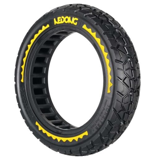 Rueda maciza amarilla offroad 10x2,125-6,5 42,5mm Rojo - Imagen 2