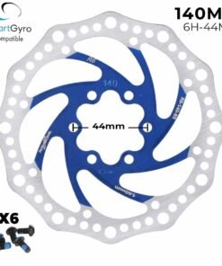 Disco de freno 140mm azul (Smartgyro / Kugoo y similares) - Dentado (6H -44MM)