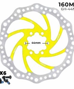 Disco de freno 160mm amarillo - Dentado (6H -44MM)