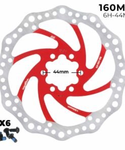 Disco de freno 160mm rojo - Dentado (6H -44MM)
