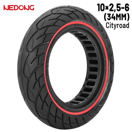 Rueda maciza 10x2,5-6 Roja (34MM)