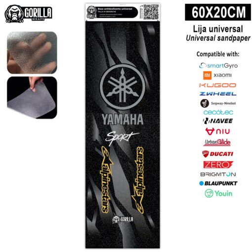 Base antideslizante universal Yamaha&Alphine - Talla M - 60x20cm (Xiaomi, Smartgyro, Kukirin, Ninebot, Niu, Kaboo, Teverun)