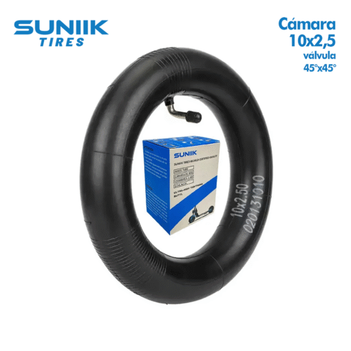 Cámara de aire 10x2,50 Válvula 45ºx45º SUNIIK