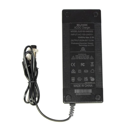 Cargador premium 54,6V 2A (conector 3 Pines GX16) - Imagen 3