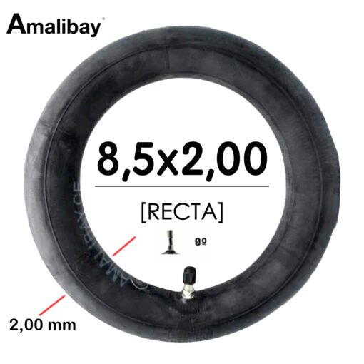 Cámara de aire 8,5x2 (válvula recta) Reforzada 120 gramos