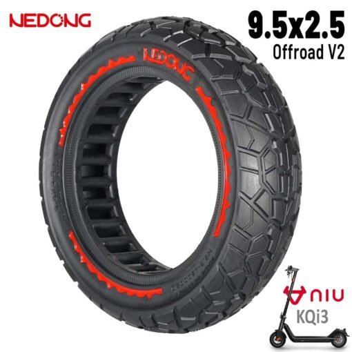 Rueda maciza roja ultraligera 9,5x2,5 (Versión offroad V2)