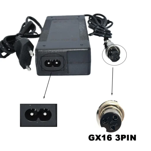 Cargador premium 58,8V 2A (conector 3 Pines GX16) - Imagen 3