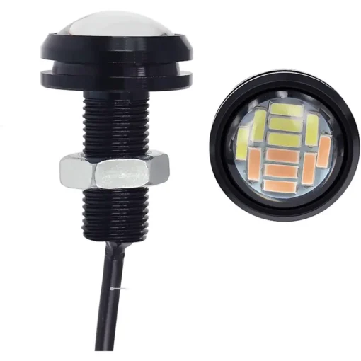 Luz Led ojo de Aguila (pack de 2 luces) Amarillo-Blanco (12 leds por luz)