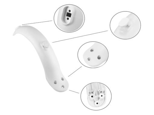 Guardabarros trasero para Xiaomi M365 y PRO (blanco) - Imagen 3