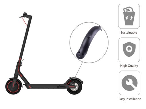 Guardabarros trasero para Xiaomi M365 y PRO (negro) - Imagen 2