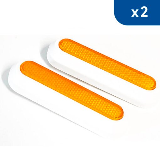 Tapas laterales traseras blancas con catadióptrico reflectantes para Xiaomi (2 unidades)
