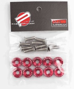 Arandela Tornillo de Aluminio Rojo (Pack 10 unidades)