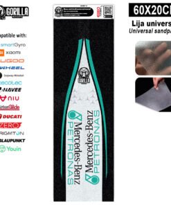 Base antideslizante universal Mercedes Petronas - Talla M - 60x20cm (Xiaomi, Smartgyro, Kukirin, Ninebot, Niu, Kaboo, Teverun)
