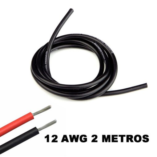 Cable eléctrico Silicona Flexible 12 AWG (Negro) 