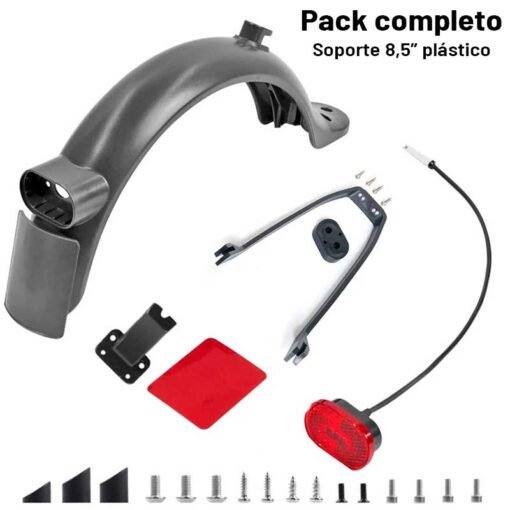 Pack completo guardabarros trasero para Xiaomi (Soporte plástico 8,5 pulgadas)