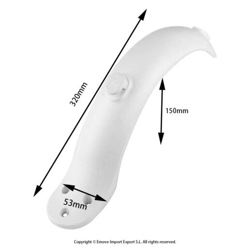 Guardabarros trasero para Xiaomi M365 y PRO (blanco) - Imagen 2