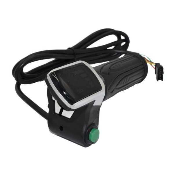 Acelerador de puño con indicador de batería (36V) y pulsador - conector SM